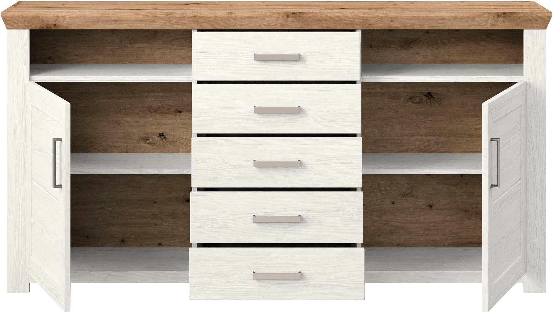 set one by Musterring Sideboard "York", Typ 55, mit viel Stauraum, im Landh günstig online kaufen