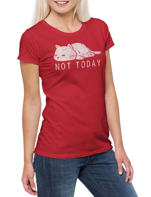 Urban Backwoods Print-Shirt Cat Not Today Damen T-Shirt Katze Liebe Cats Ka günstig online kaufen