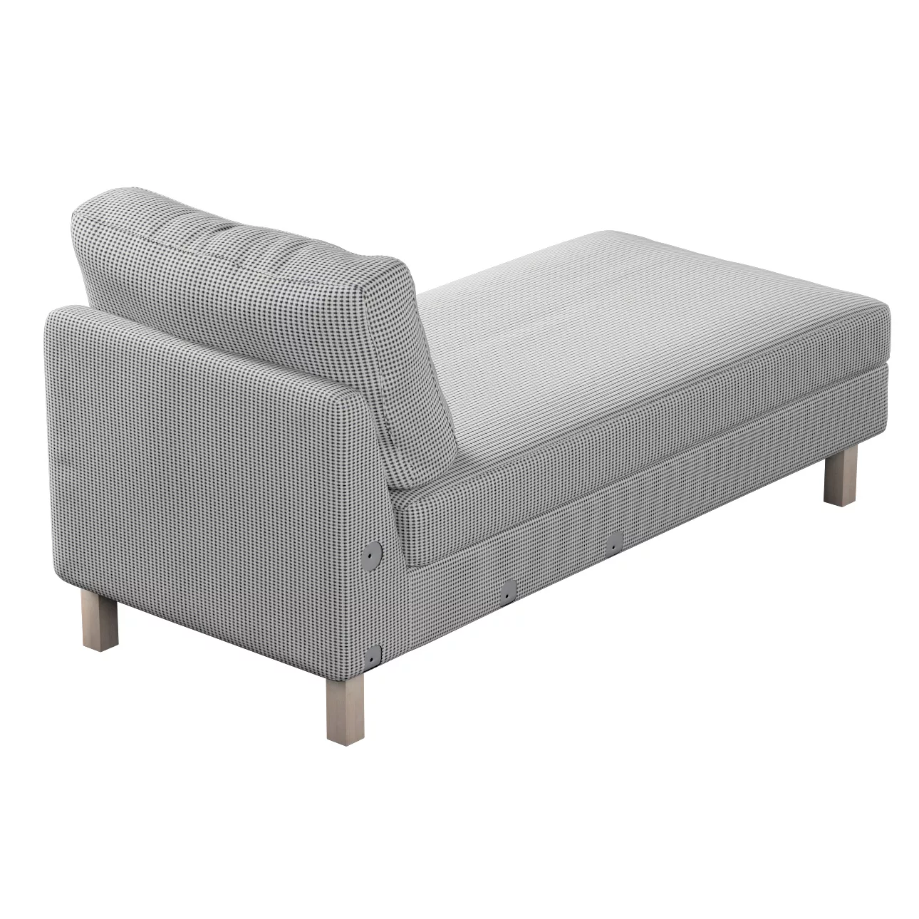 Bezug für Karlstad Recamiere Zustellsofa, kurz, schwarz-beige, Bezug für Ka günstig online kaufen