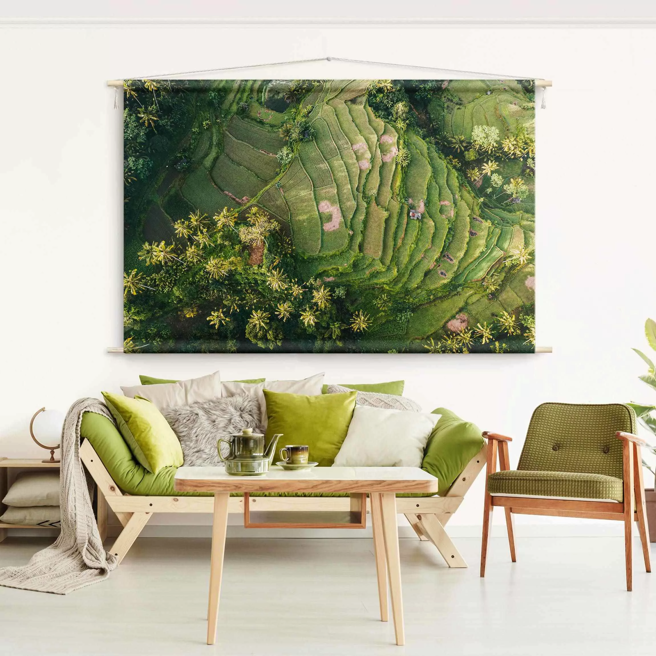 Wandteppich Grüne Terassen günstig online kaufen
