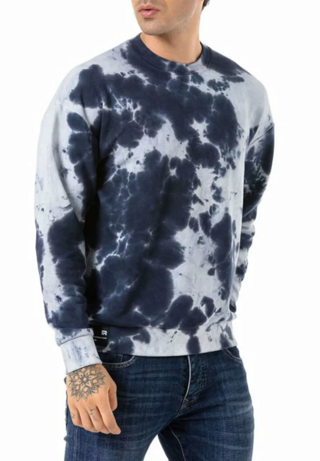 RedBridge Sweatshirt dezent oversized im Batik Look günstig online kaufen