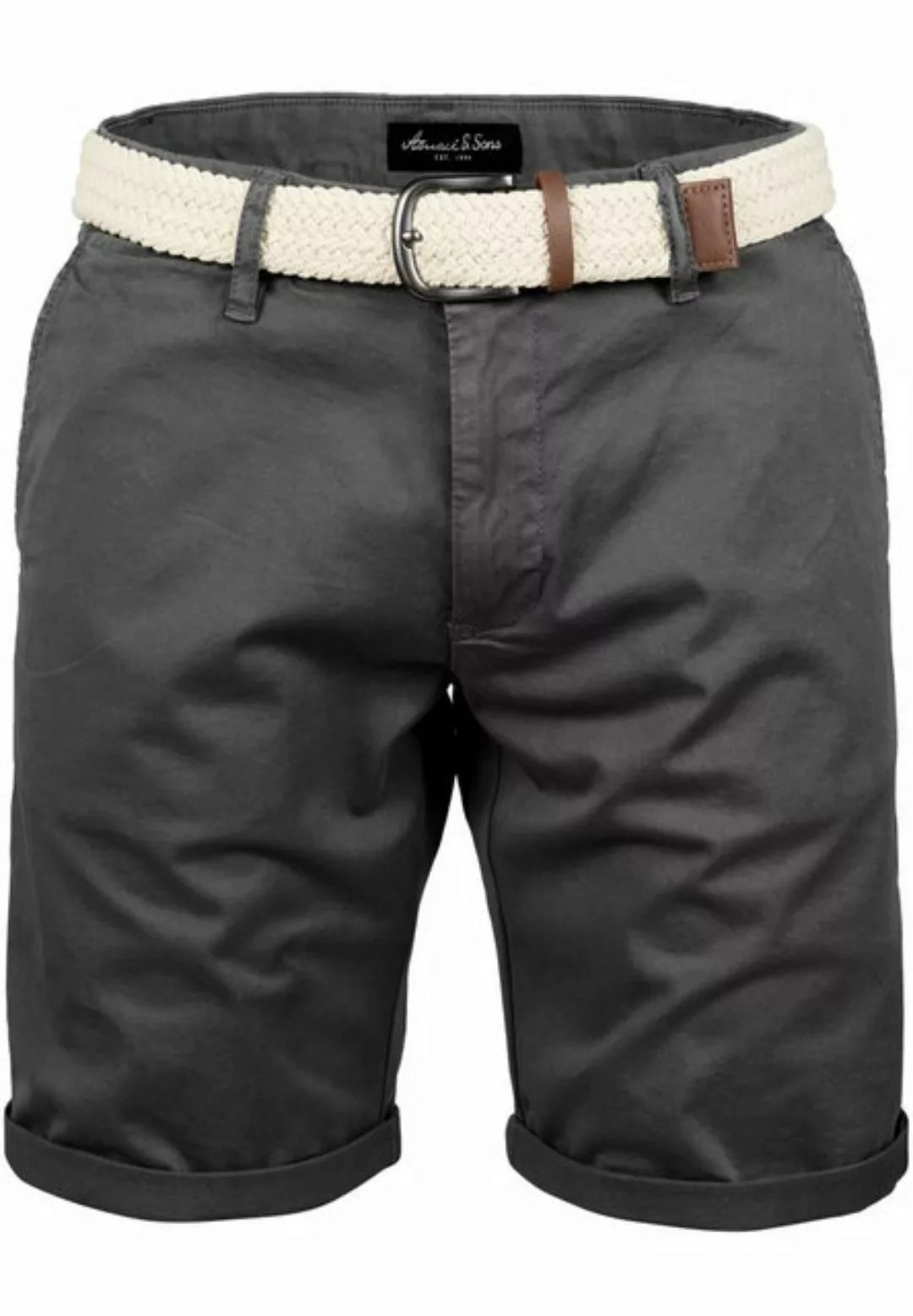 Amaci&Sons Chinoshorts BERWYN Chinoshort inkl. Gürtel Herren Bermuda Short günstig online kaufen