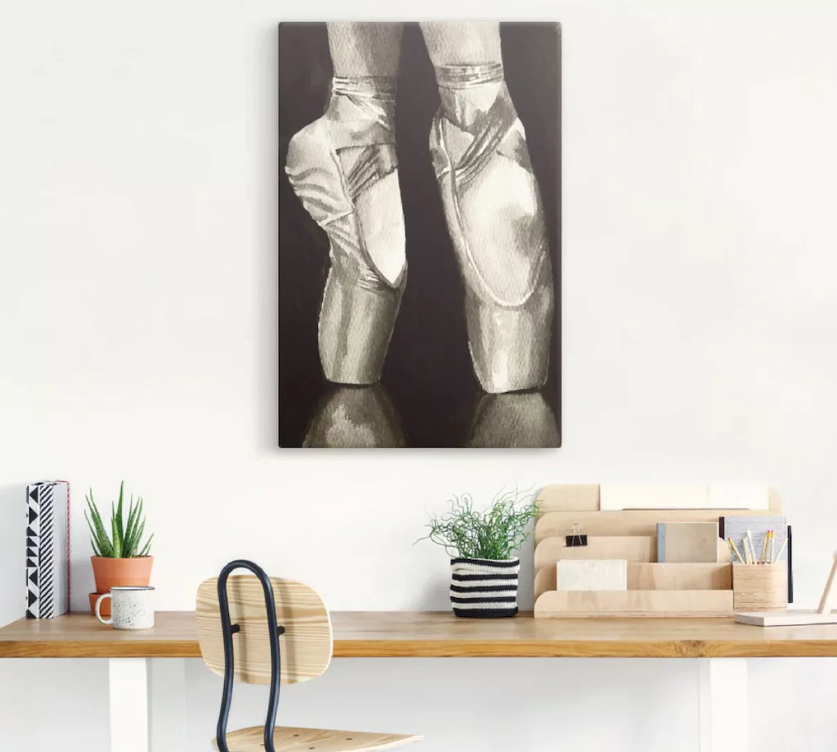 Artland Wandbild "Balletschuhe II", Sport, (1 St.), als Leinwandbild, Poste günstig online kaufen