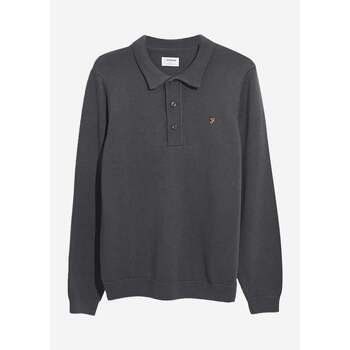 Farah  T-Shirts & Poloshirts Pullover Hamlet Knit ls Polo – Anthrazit günstig online kaufen