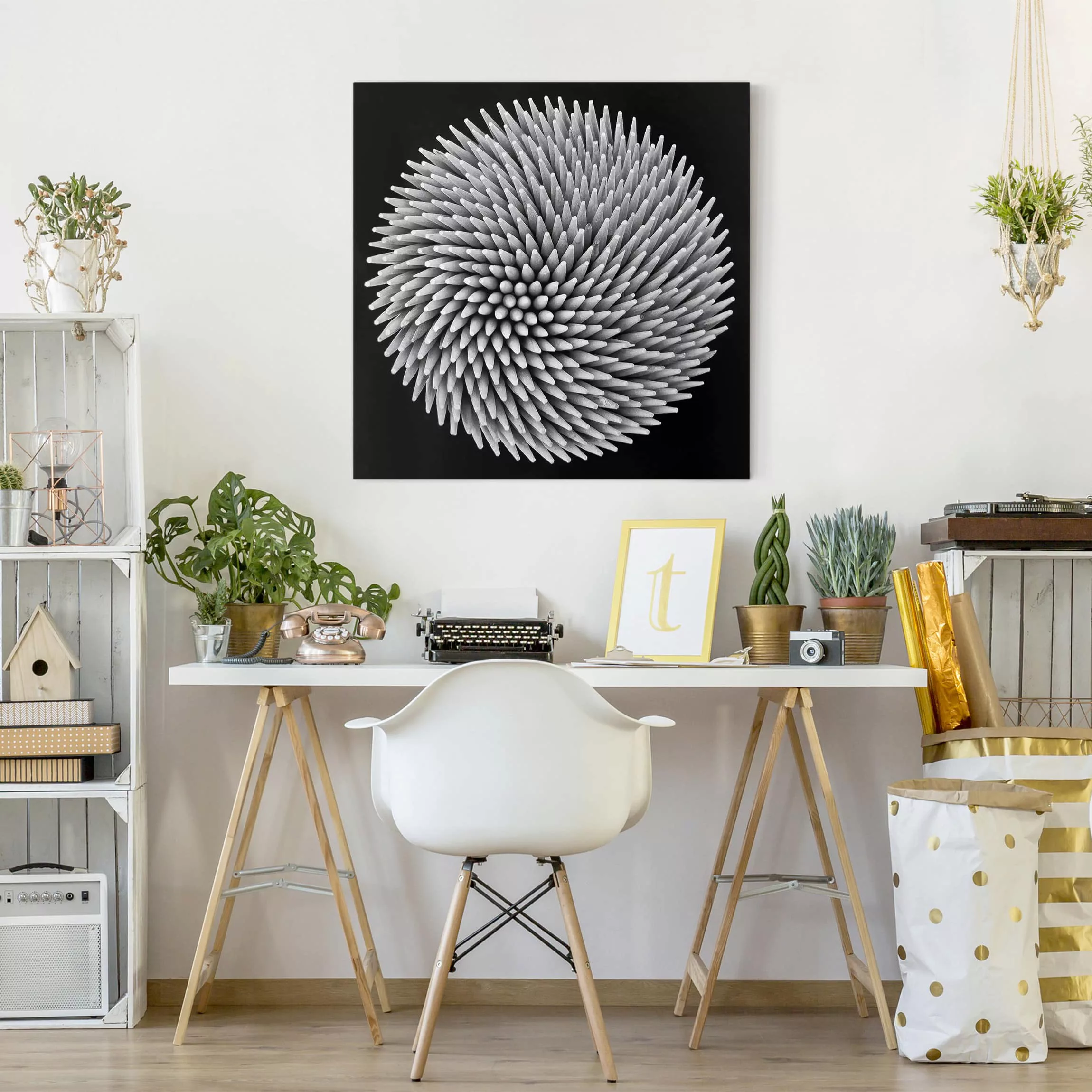 Leinwandbild Blumen - Quadrat Hypnosis günstig online kaufen