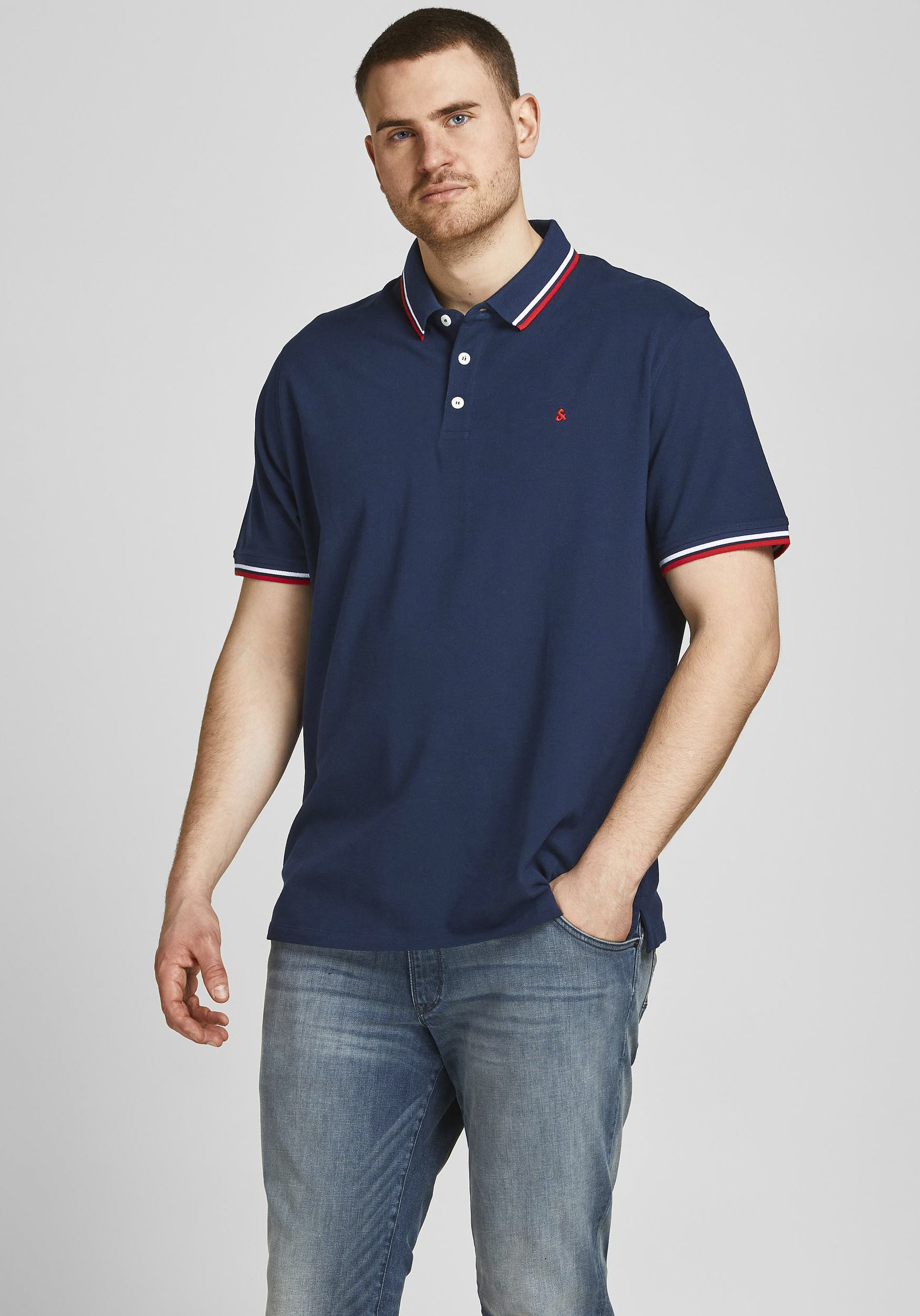 Jack & Jones Herren Poloshirt JJEPAULOS - Relaxed Fit Plussize günstig online kaufen