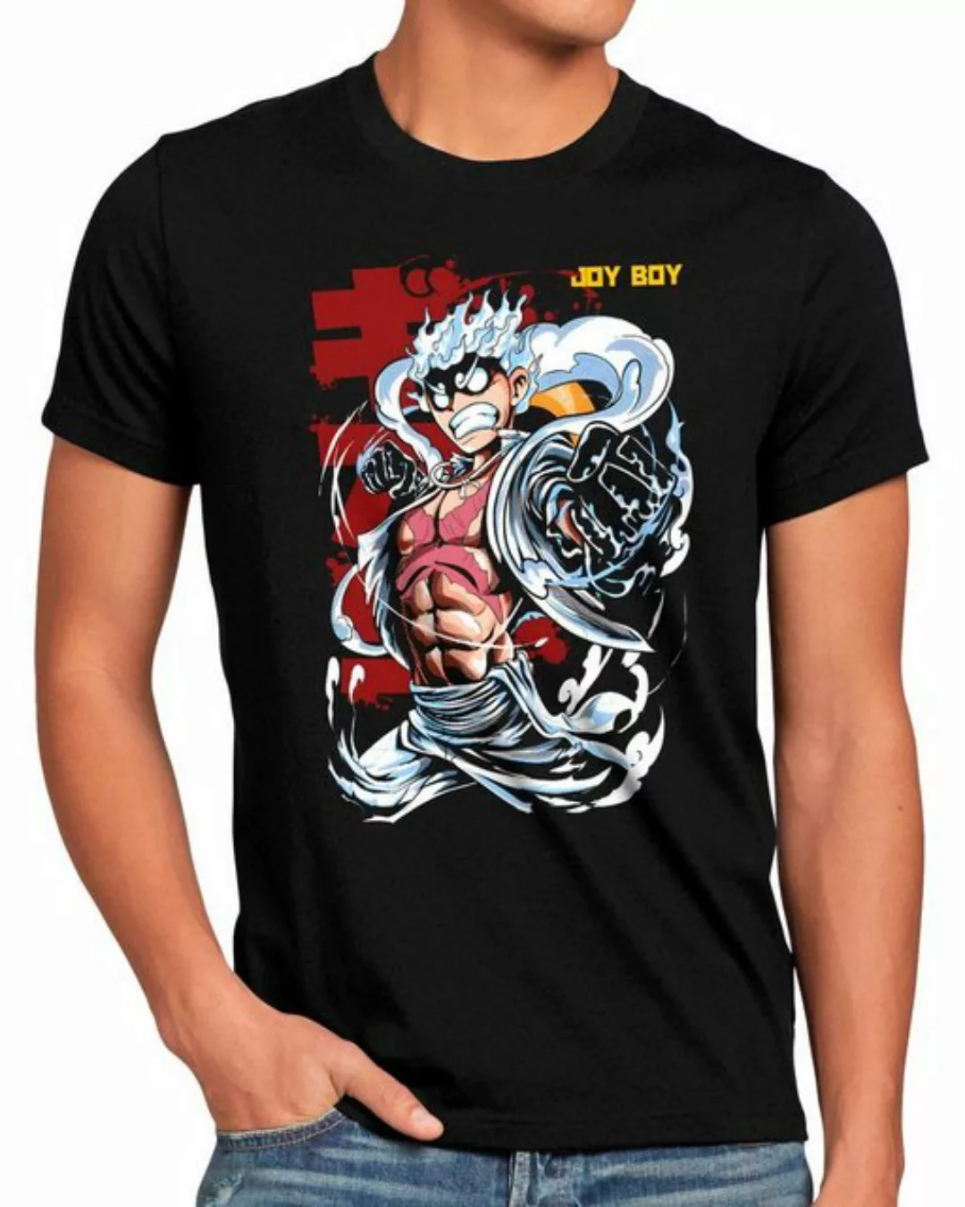 style3 Print-Shirt Herren T-Shirt Joy Boy Over japan anime luffy manga one günstig online kaufen