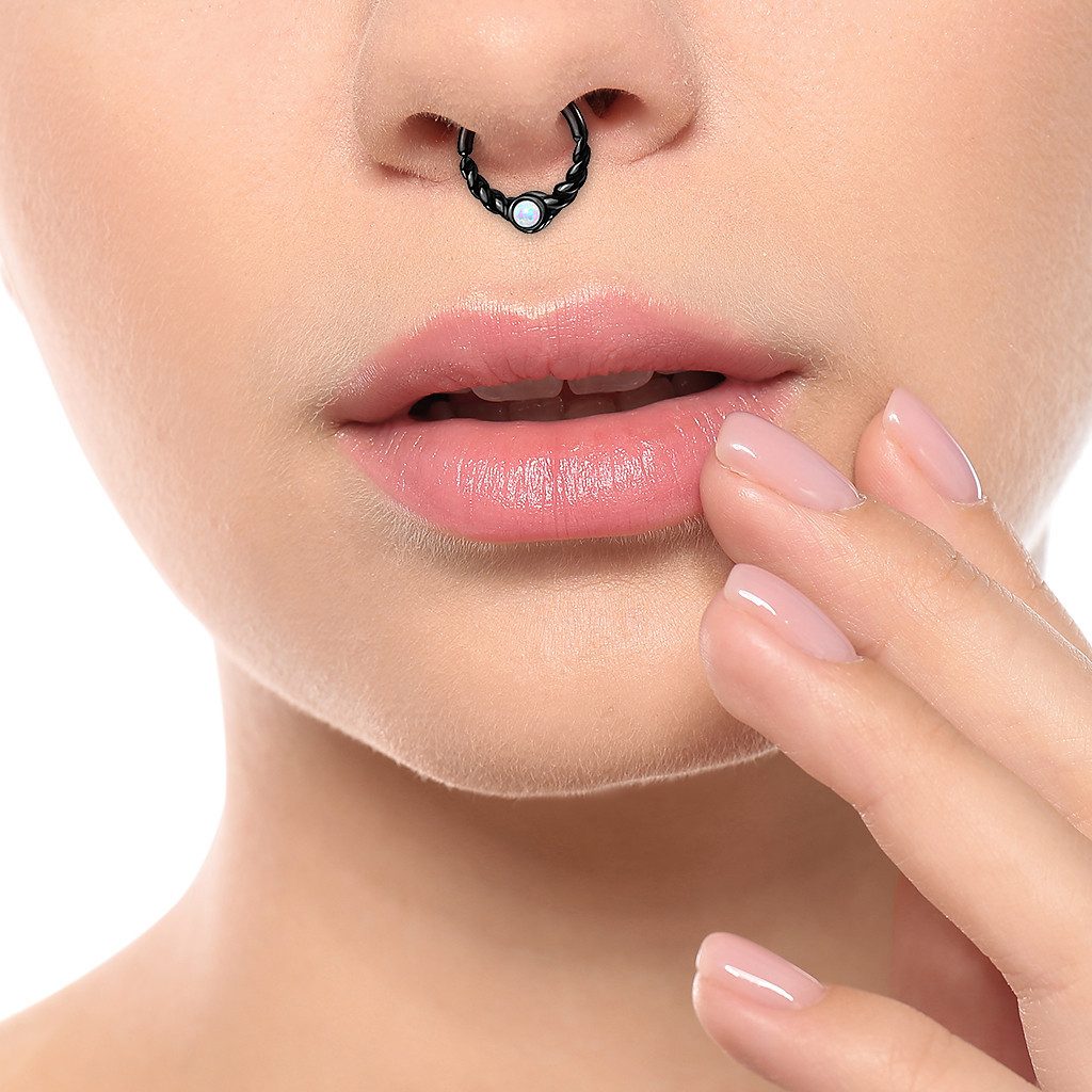 Taffstyle Nasenpiercing Septum Tragus Ring Oval günstig online kaufen
