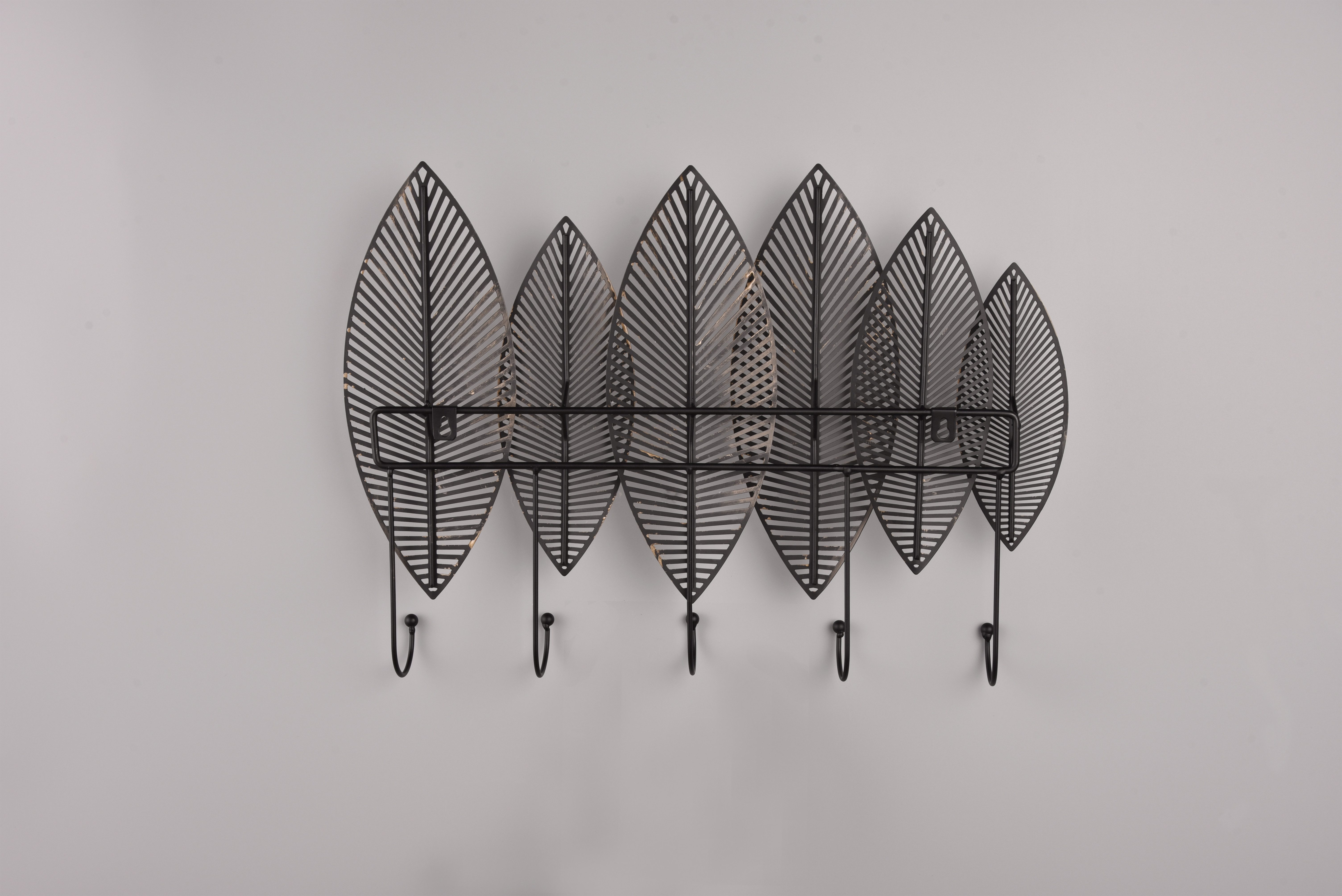 MIRRORS AND MORE Wandgarderobe "Alma", (1 St.), Blatt-Design mit 5 Haken au günstig online kaufen