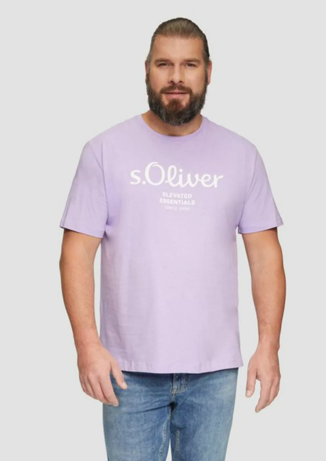 s.Oliver Kurzarmshirt T-Shirt mit Logo-Print günstig online kaufen