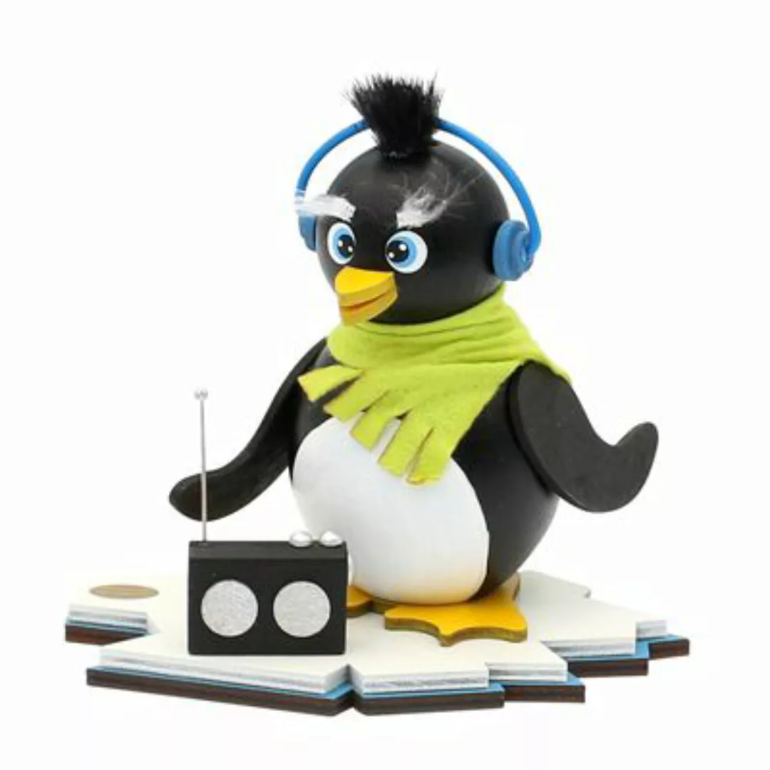 Sigro Holz Räucherfigur Pinguin 15 x 12 x 13 cm gelb-kombi günstig online kaufen