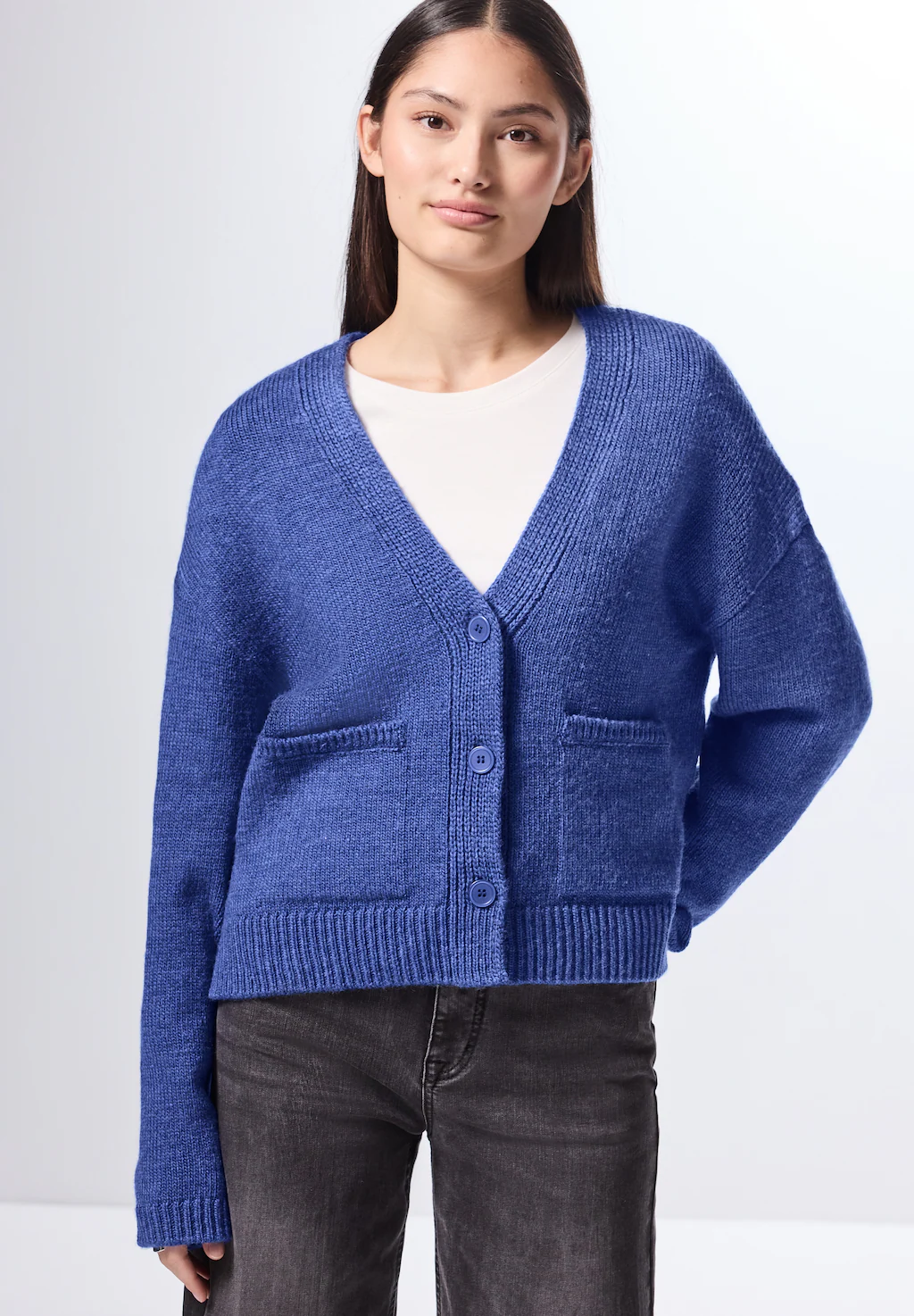 STREET ONE STUDIO Cardigan, mit V-Ausschnitt günstig online kaufen