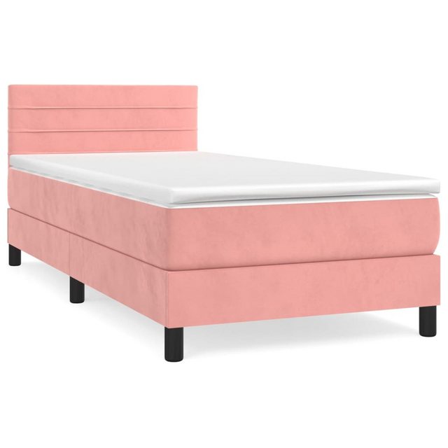 vidaXL Boxspringbett Bett Boxspringbett mit Matratze Samt (100x 200 cm, Ros günstig online kaufen