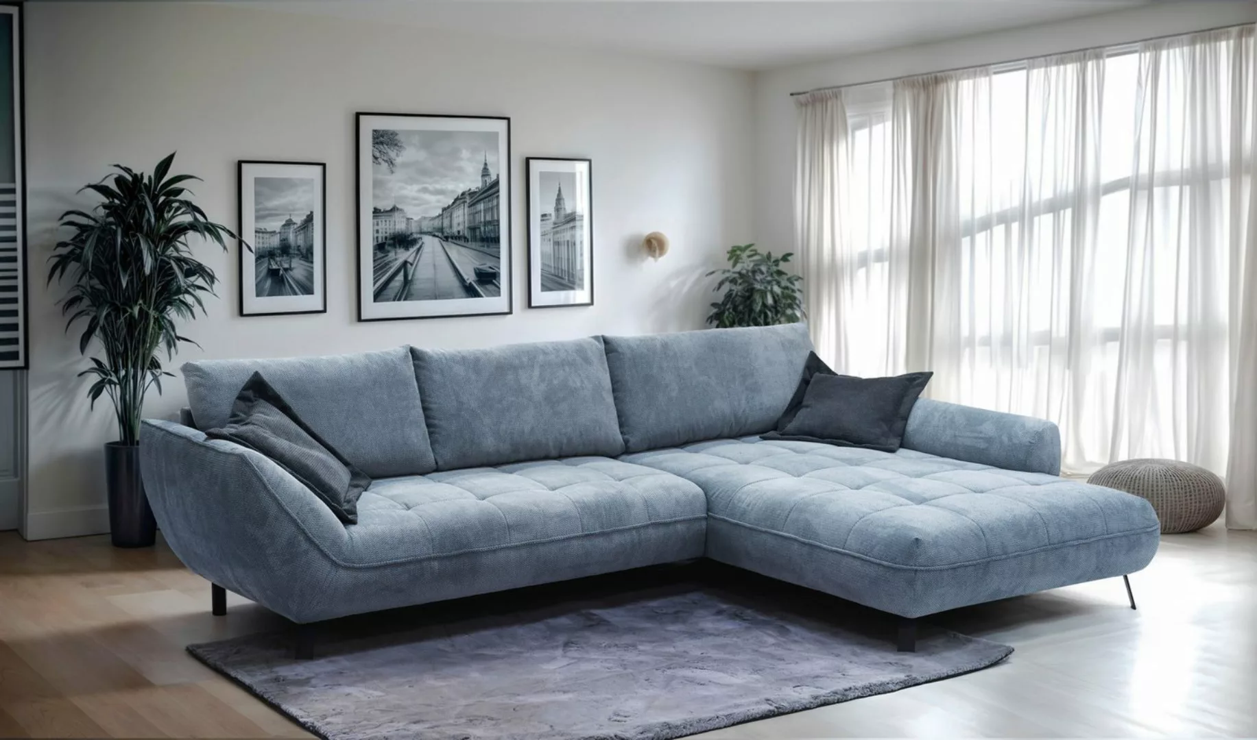 exxpo - sofa fashion Ecksofa Biarritz modern und elegantes Mega Sofa mit to günstig online kaufen