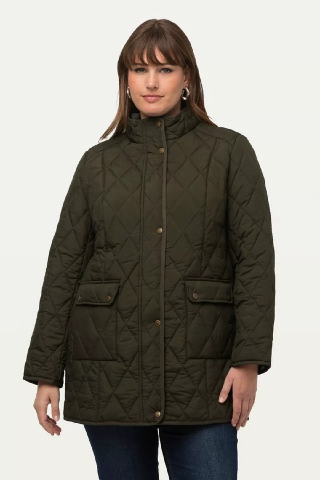 Ulla Popken Steppjacke Steppjacke wasserabweisend Fasanen-Futter günstig online kaufen