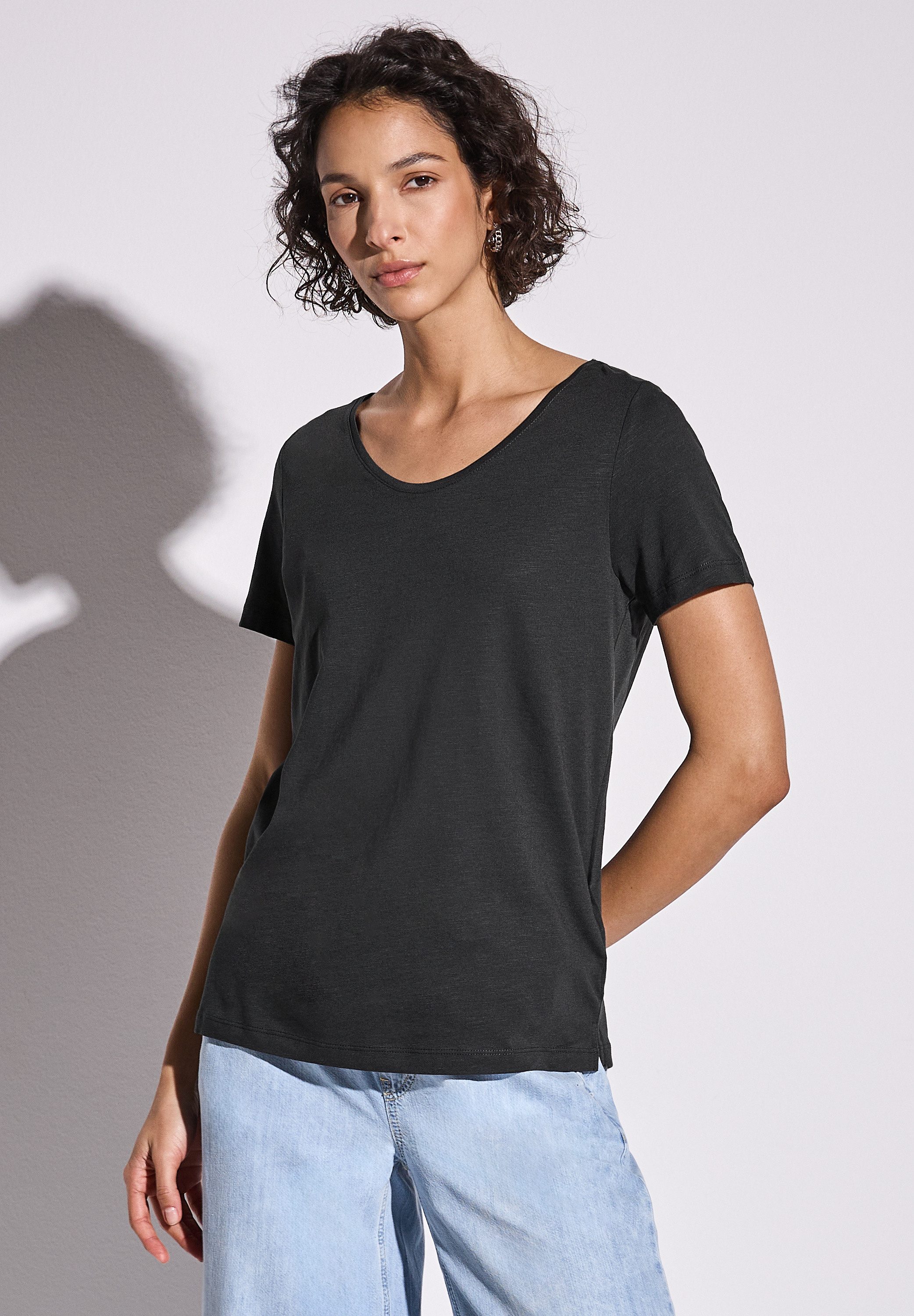 STREET ONE V-Shirt, mit V-Ausschnitt günstig online kaufen