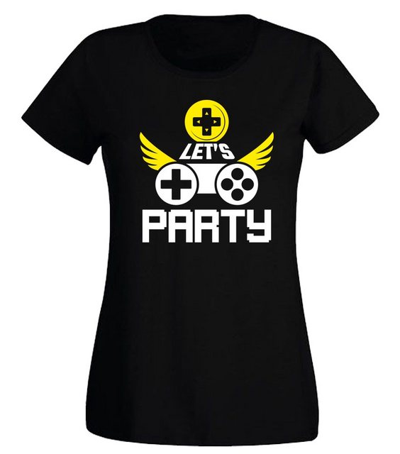 G-graphics T-Shirt Damen T-Shirt - Let´s Party – Gaming Slim-fit-Shirt, mit günstig online kaufen