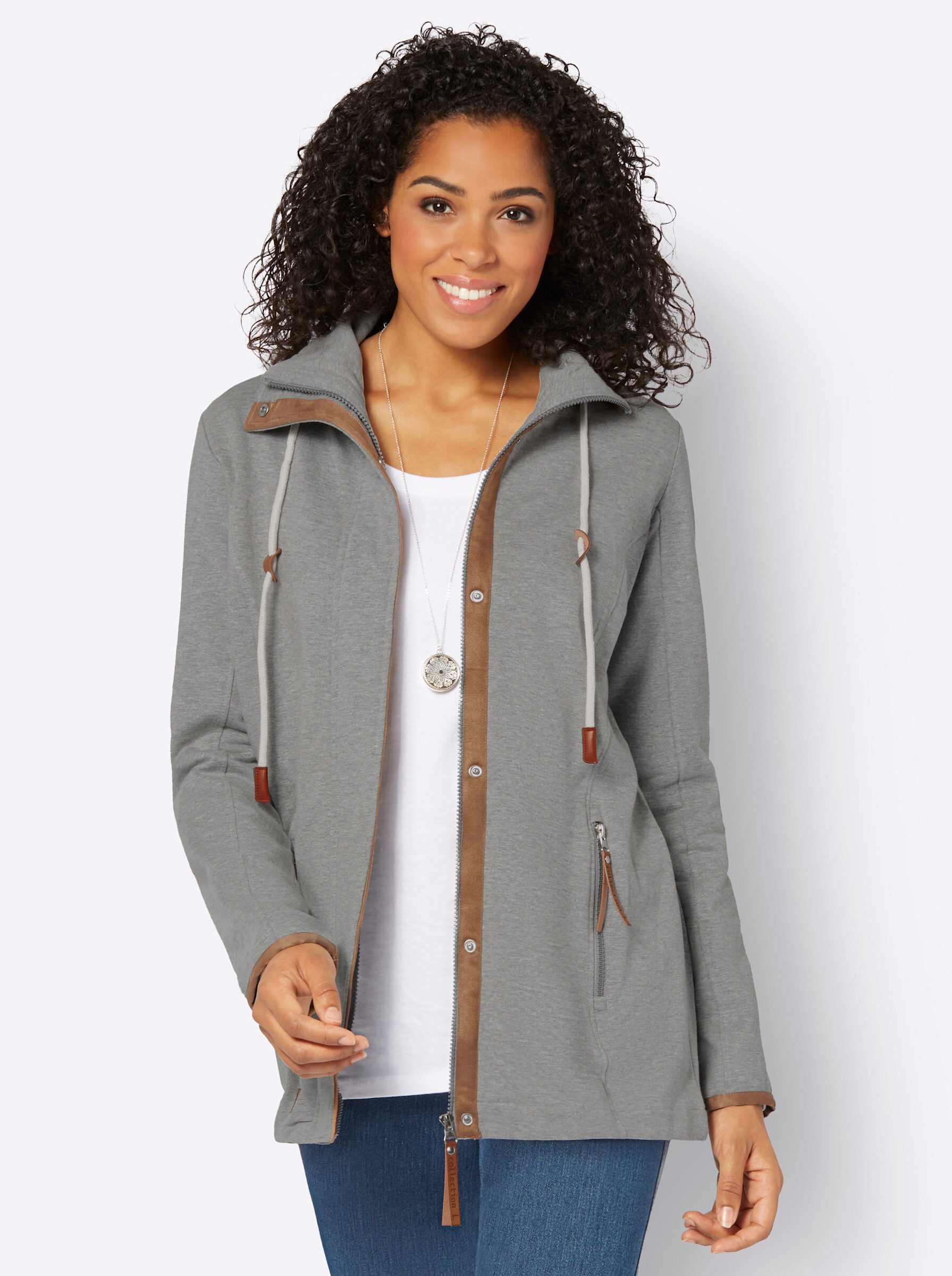 Casual Looks Shirtjacke "Sweatjacke", (1 tlg.) günstig online kaufen