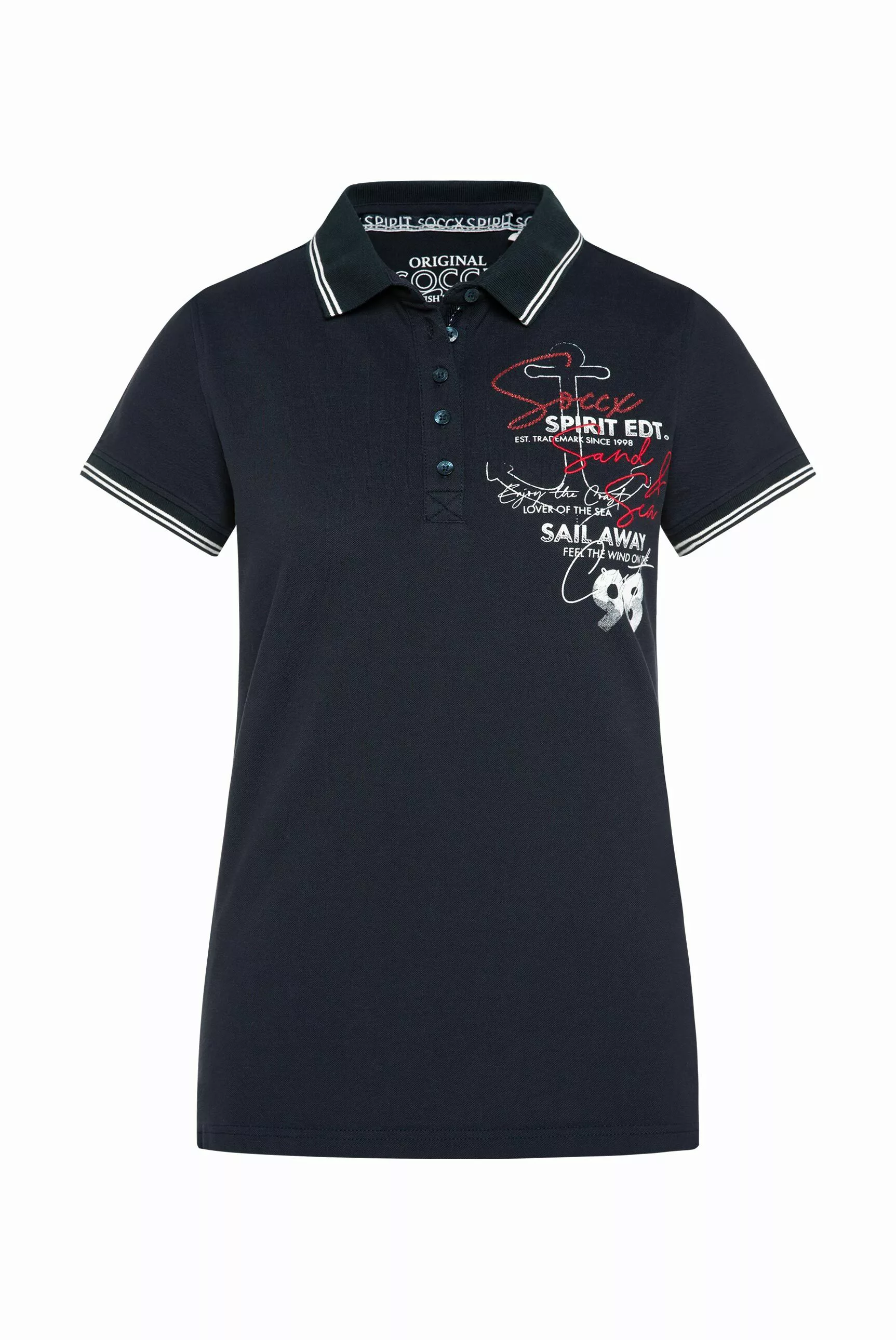 SOCCX Poloshirt, mit längerer Rückenpartie günstig online kaufen