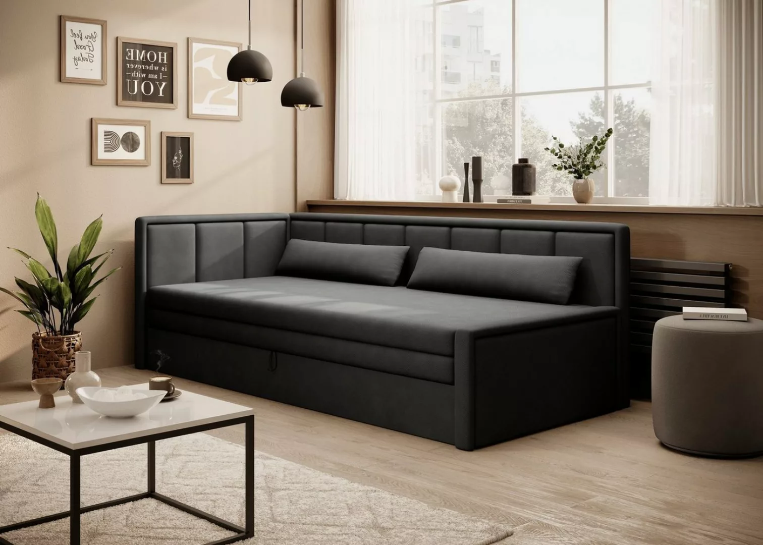 yourhouse24 Sofa Fulgeo Schlafsofa mit Schlaffunktion und Bettkasten günstig online kaufen