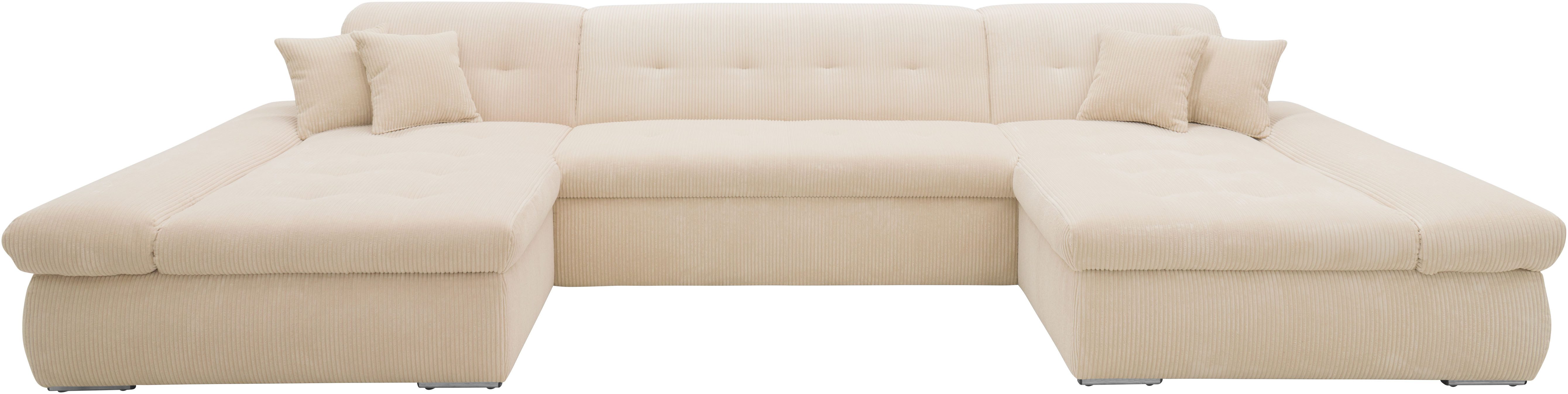 DOMO collection Wohnlandschaft "Moric wahlweise mit Bettfunktion und Armtei günstig online kaufen