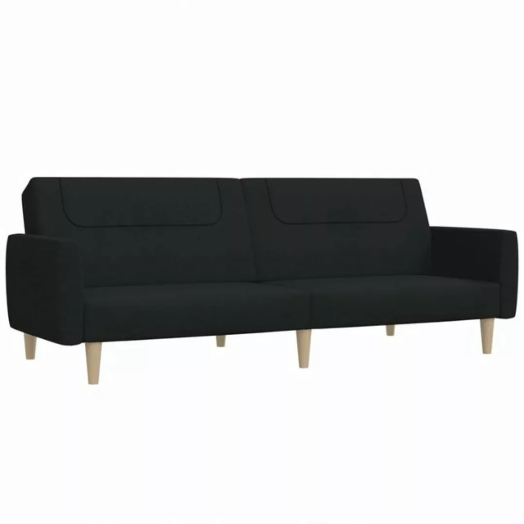 vidaXL Sofa Schlafsofa 2-Sitzer Schwarz Stoff günstig online kaufen