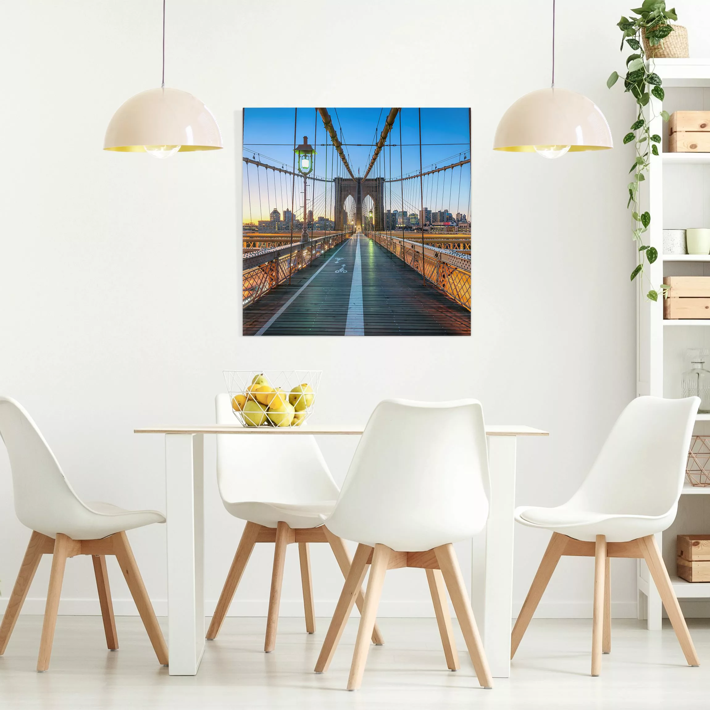 Leinwandbild Morgenblick von der Brooklyn Bridge günstig online kaufen