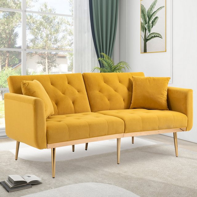 HAUSS SPLOE Schlafsofa 3-Sitzer-Designsofa aus weichem Samt SchlafsofaTages günstig online kaufen