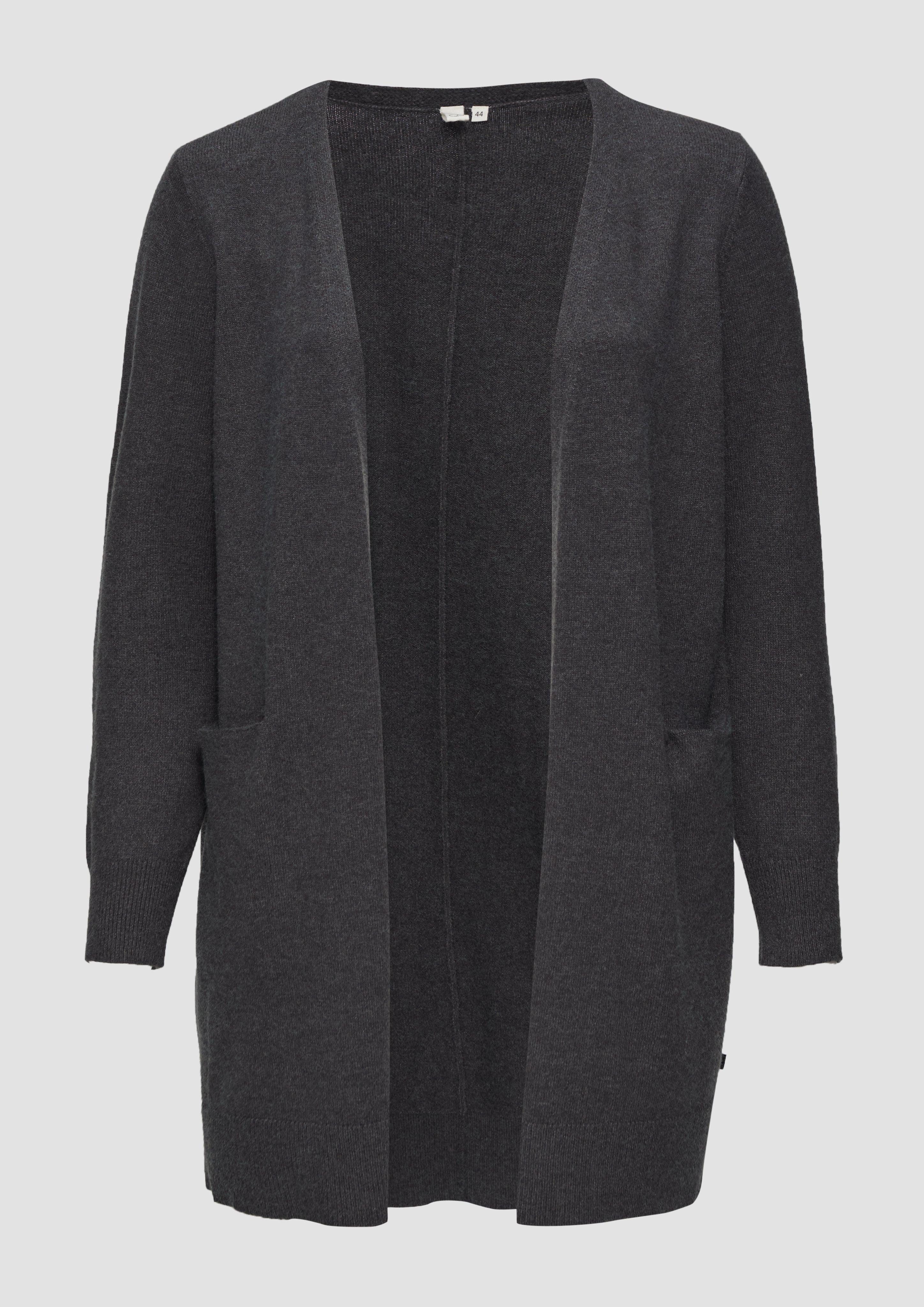 QS Strickjacke Lange Strickjacke aus Viskosemix günstig online kaufen