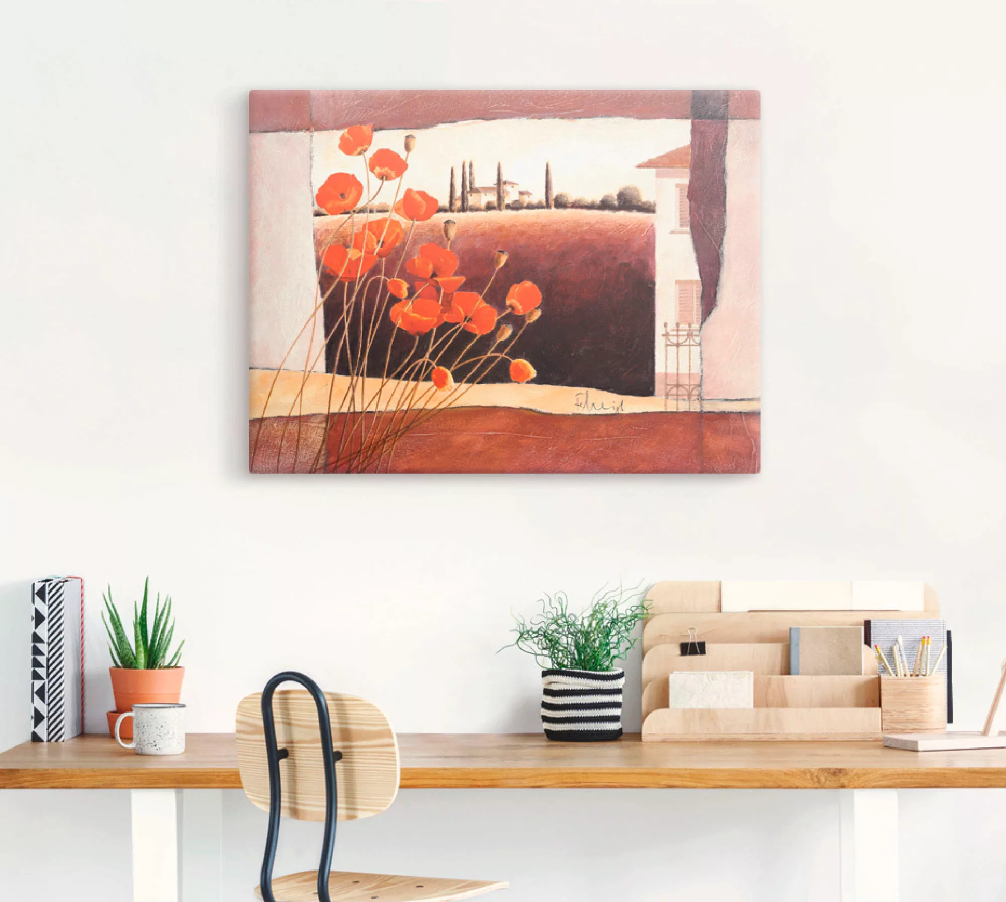 Artland Wandbild "Stillleben mit Sonnenblumen", Blumen, (1 St.), als Leinwa günstig online kaufen