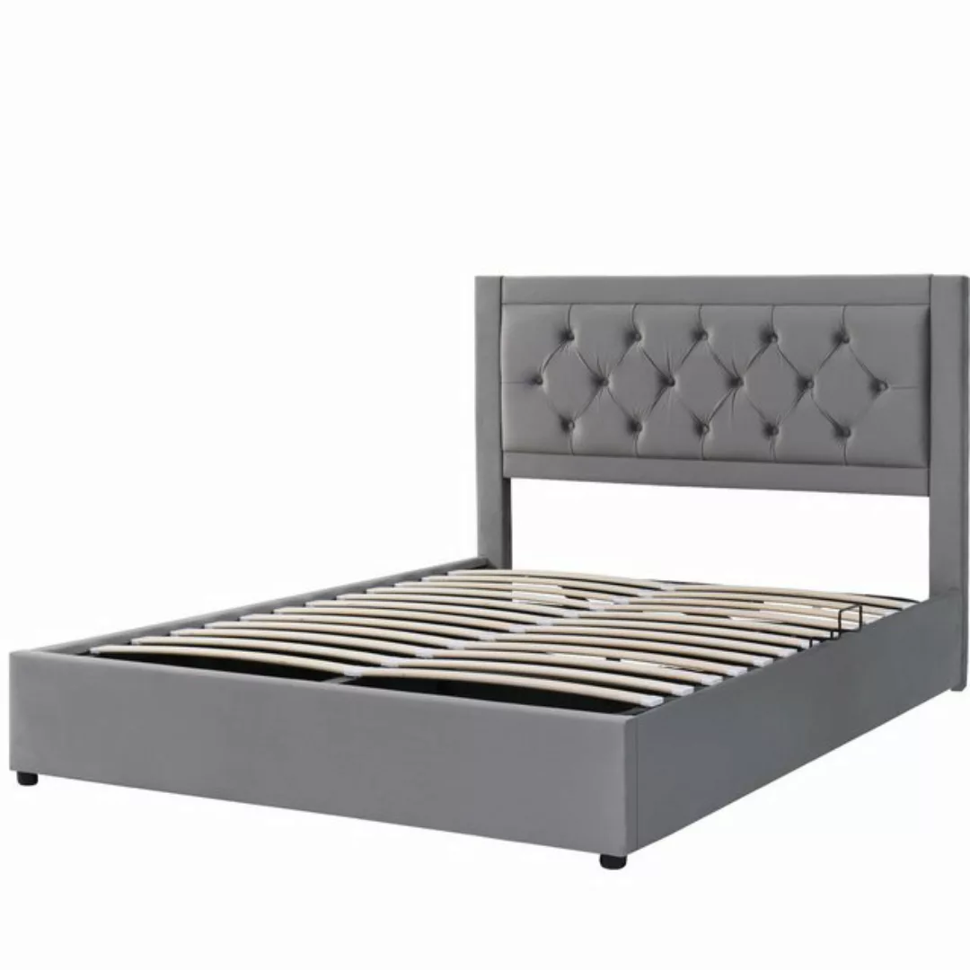 KoDise Polsterbett Bett Bettgestell 140*200cm Stauraumbett mit abhebbarer B günstig online kaufen