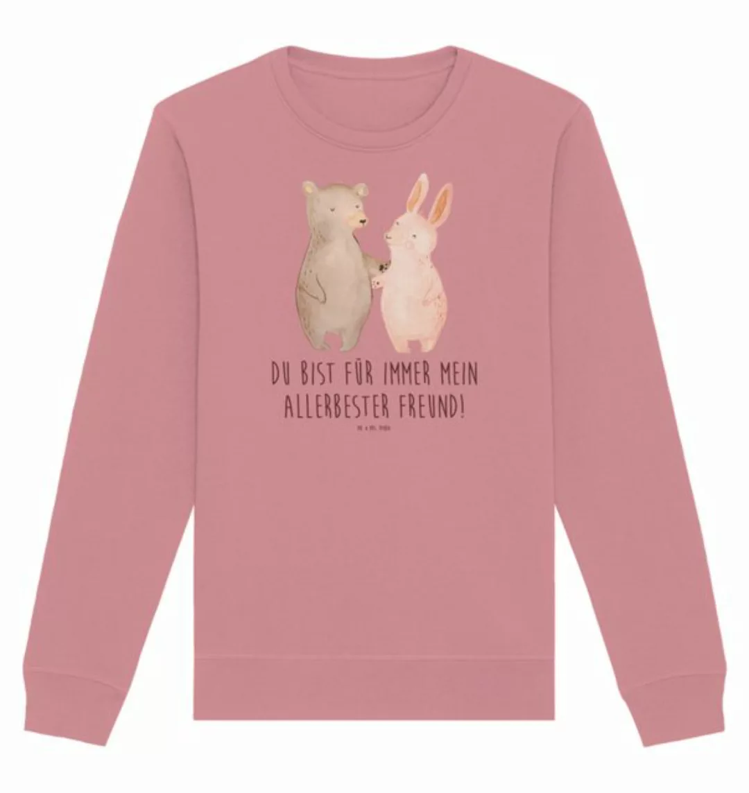 Mr. & Mrs. Panda Longpullover Größe XL Bär und Hase Umarmen - Canyon Pink - günstig online kaufen