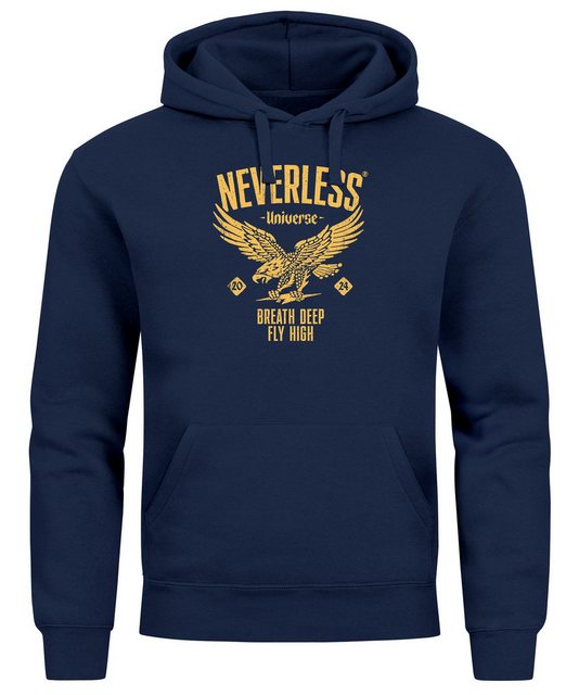 Neverless Hoodie Hoodie Herren Adler Eagle Print Retro Aufdruck Vintage Des günstig online kaufen