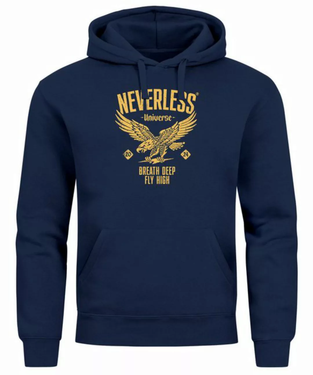 Neverless Hoodie Hoodie Herren Adler Eagle Print Retro Aufdruck Vintage Des günstig online kaufen