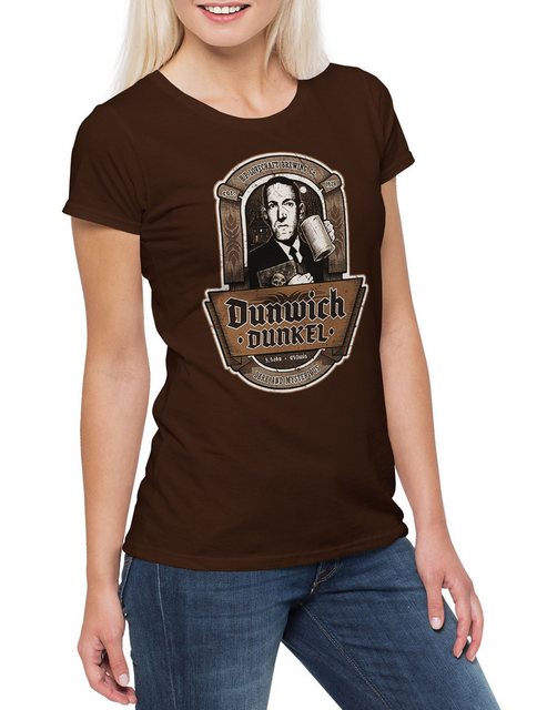 Urban Backwoods Print-Shirt Dunwich Dunkel Damen T-Shirt Lovecraft Miskaton günstig online kaufen