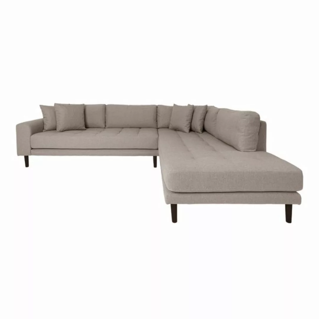 House Nordic Ecksofa in Stein, Stoff - 257x76x220cm (BxHxT) günstig online kaufen