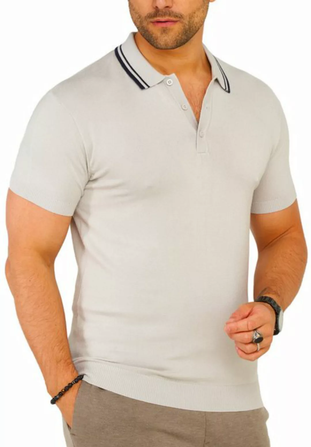 SOULSTAR Poloshirt S2TALSI Herren Basic Kurzarm Knit Polo Hemd Feinstrick K günstig online kaufen