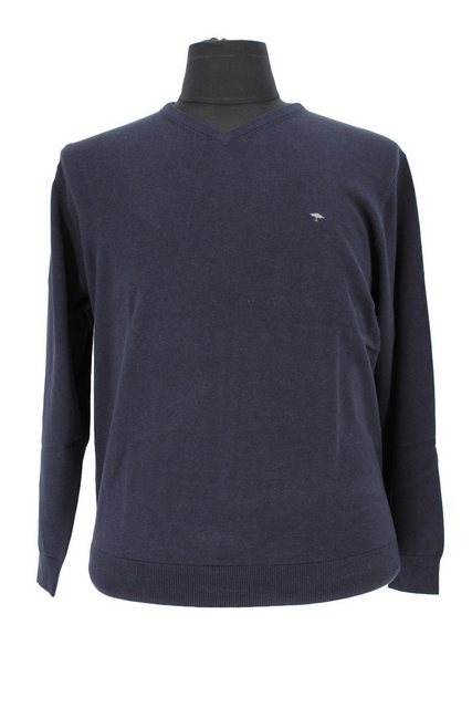 FYNCH-HATTON Strickpullover V-Neck, Superfine navy günstig online kaufen