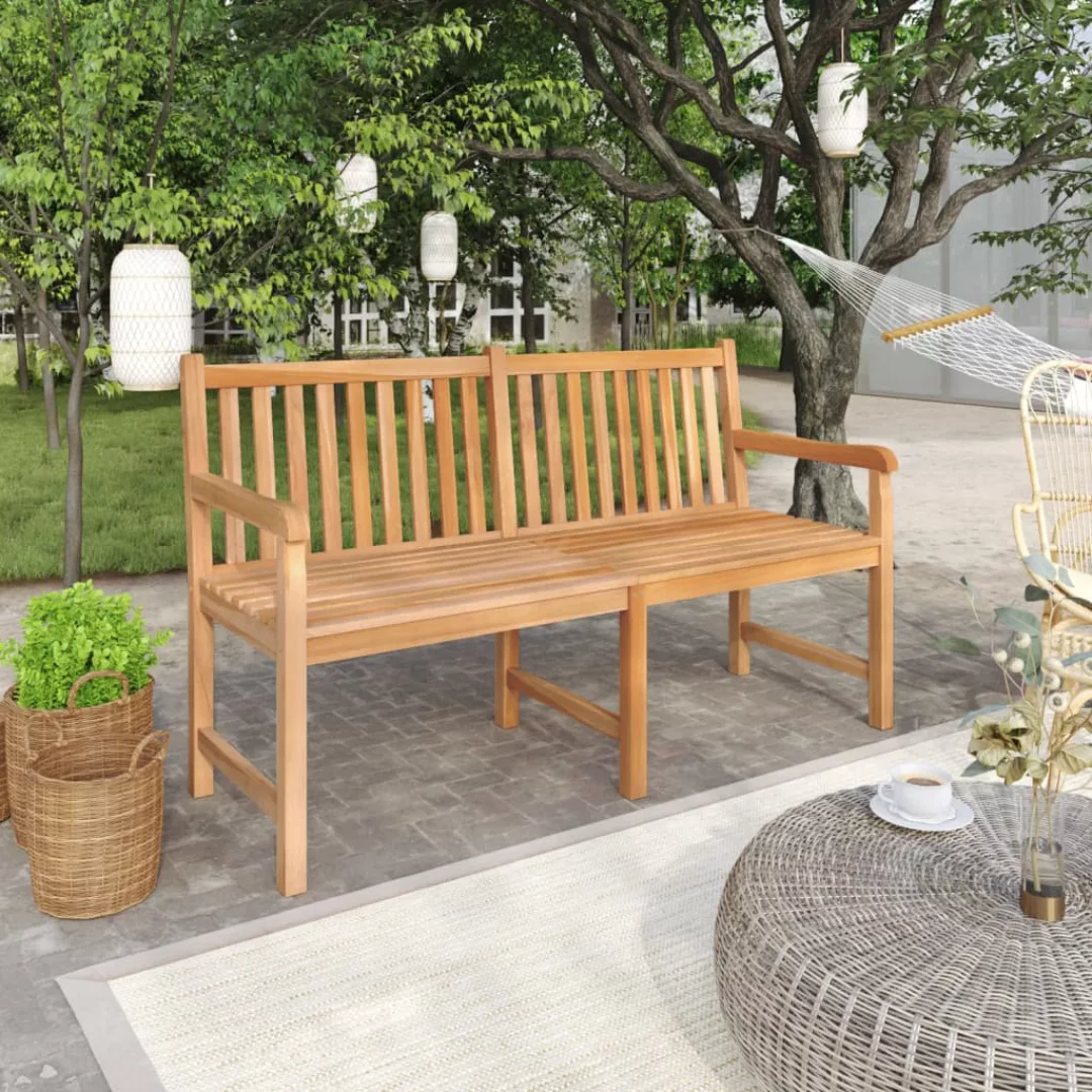 Gartenbank 150 Cm Massivholz Teak günstig online kaufen