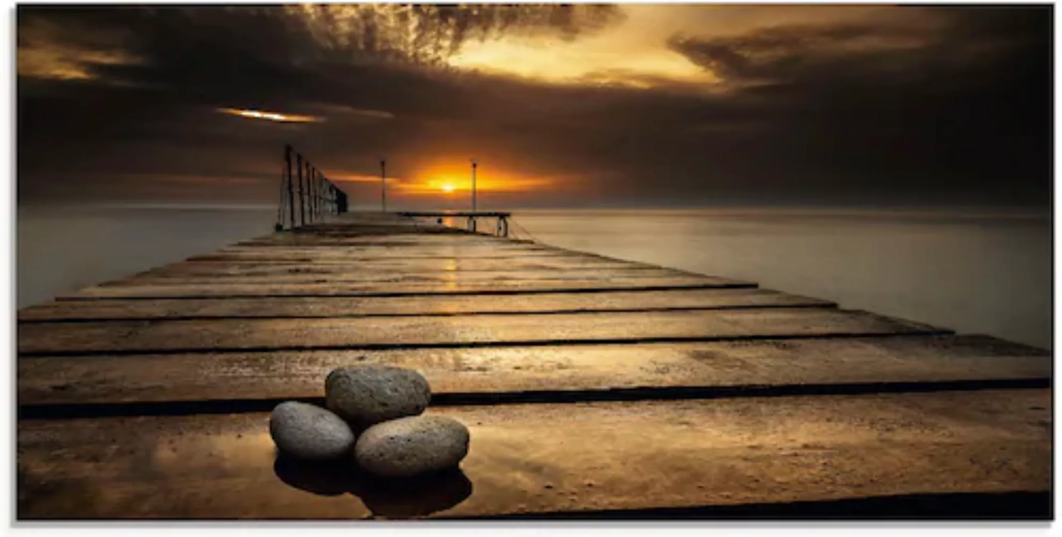 Artland Glasbild »Sonnenaufgang am Schwarzen Meer«, Sonnenaufgang & -unterg günstig online kaufen