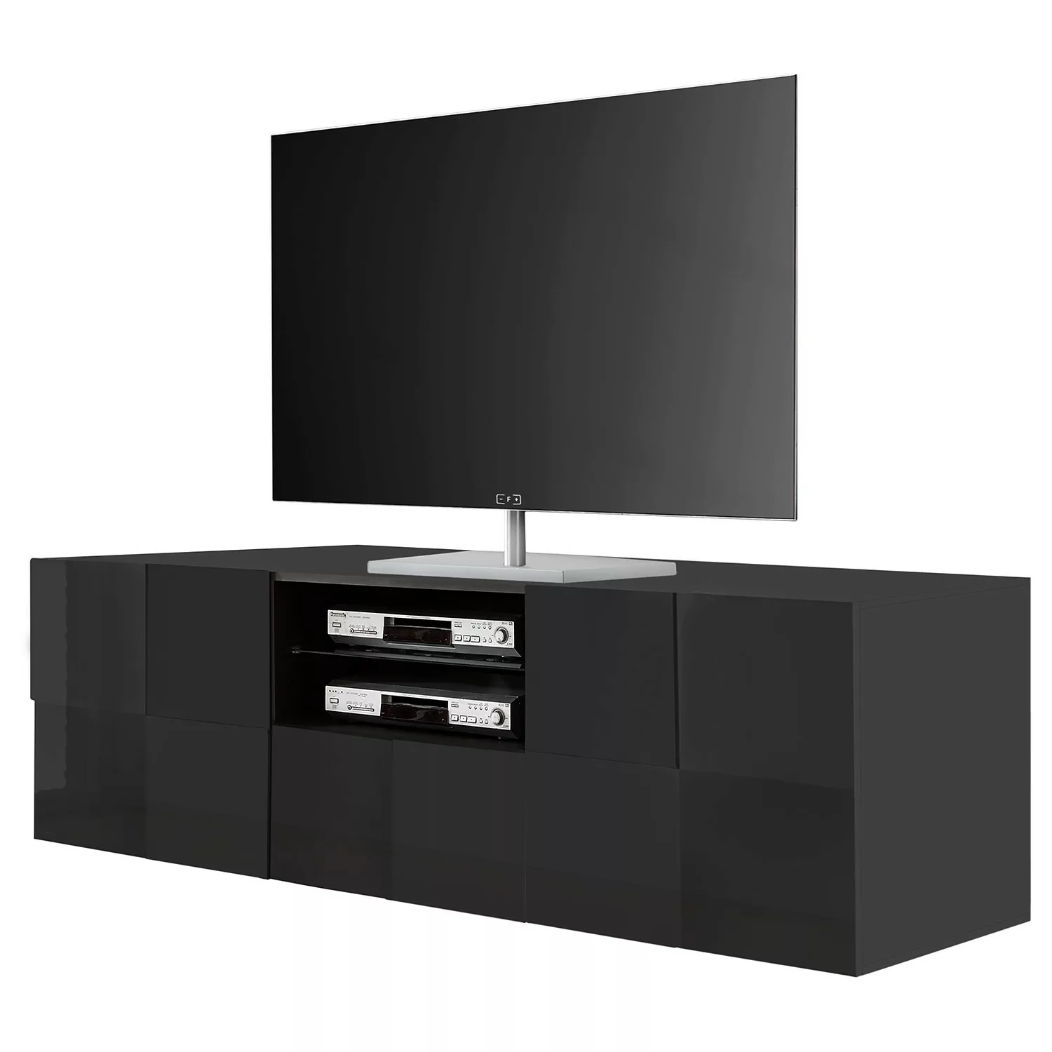 home24 LC Spa TV-Lowboard Dama II Hochglanz Anthrazit Spanplatte 181x57x42 günstig online kaufen