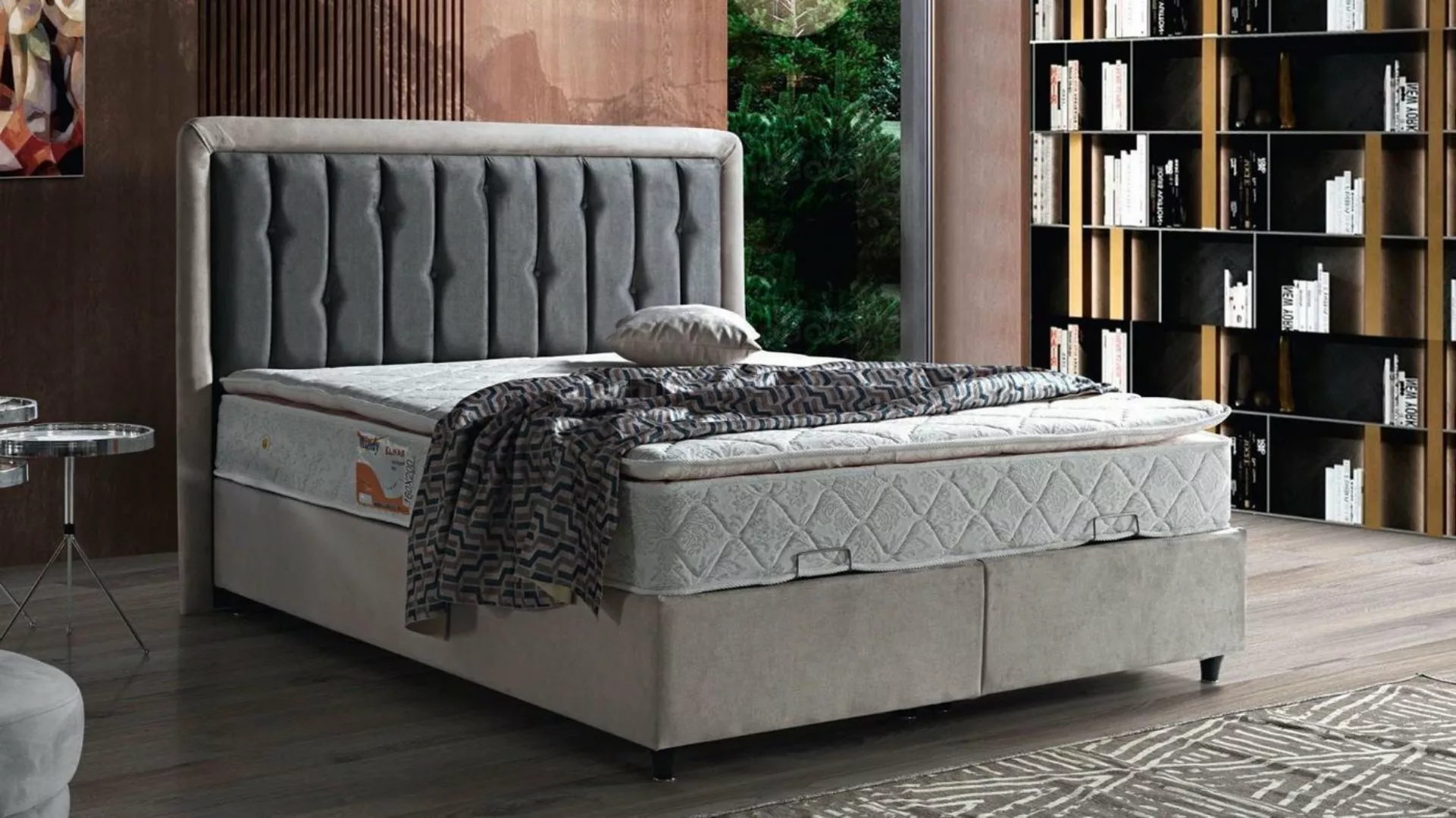 JVmoebel Bett Bett Design Doppelbett Luxus Betten Polster Schlafzimmer Möbe günstig online kaufen
