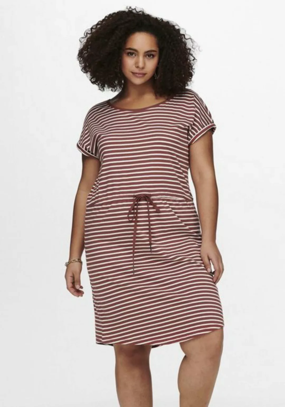 ONLY CARMAKOMA Jerseykleid CARAPRIL STRIPE mit Bindeband günstig online kaufen