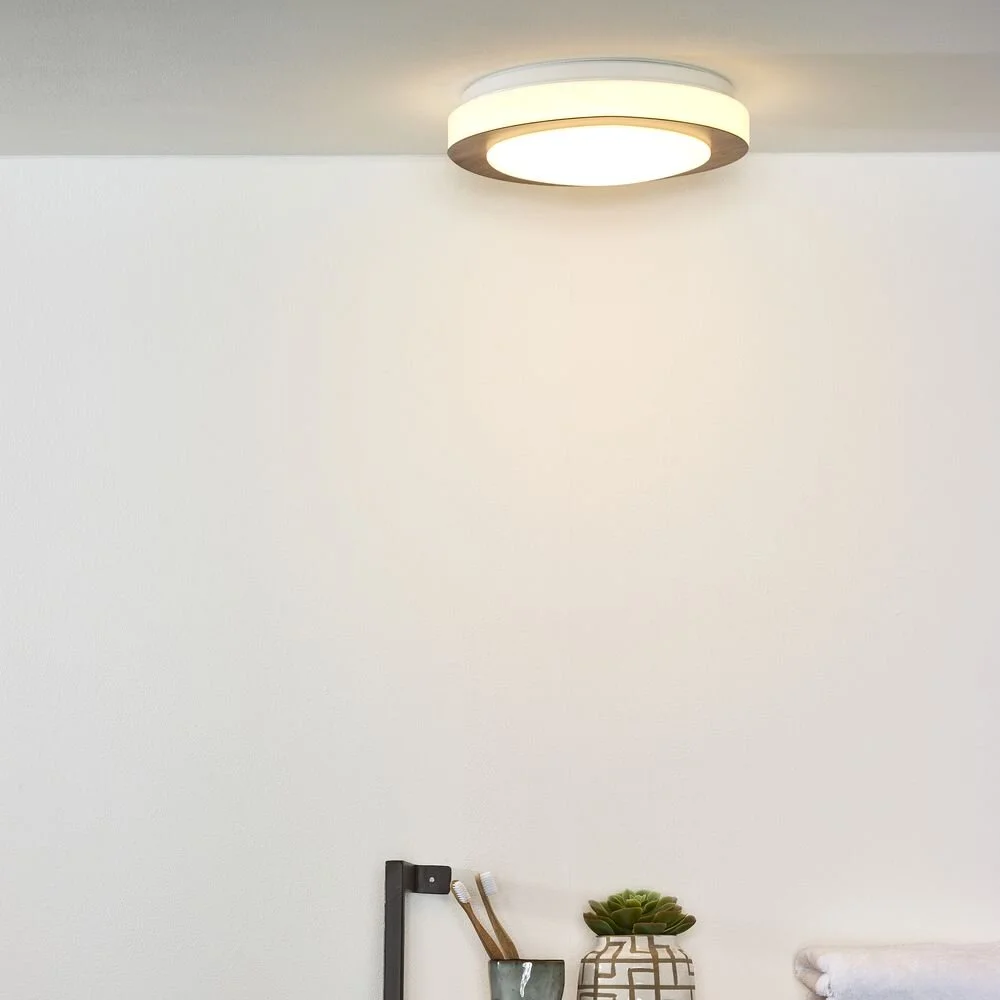 LED Deckenleuchte 12W dimmbar Dunkel Holz günstig online kaufen