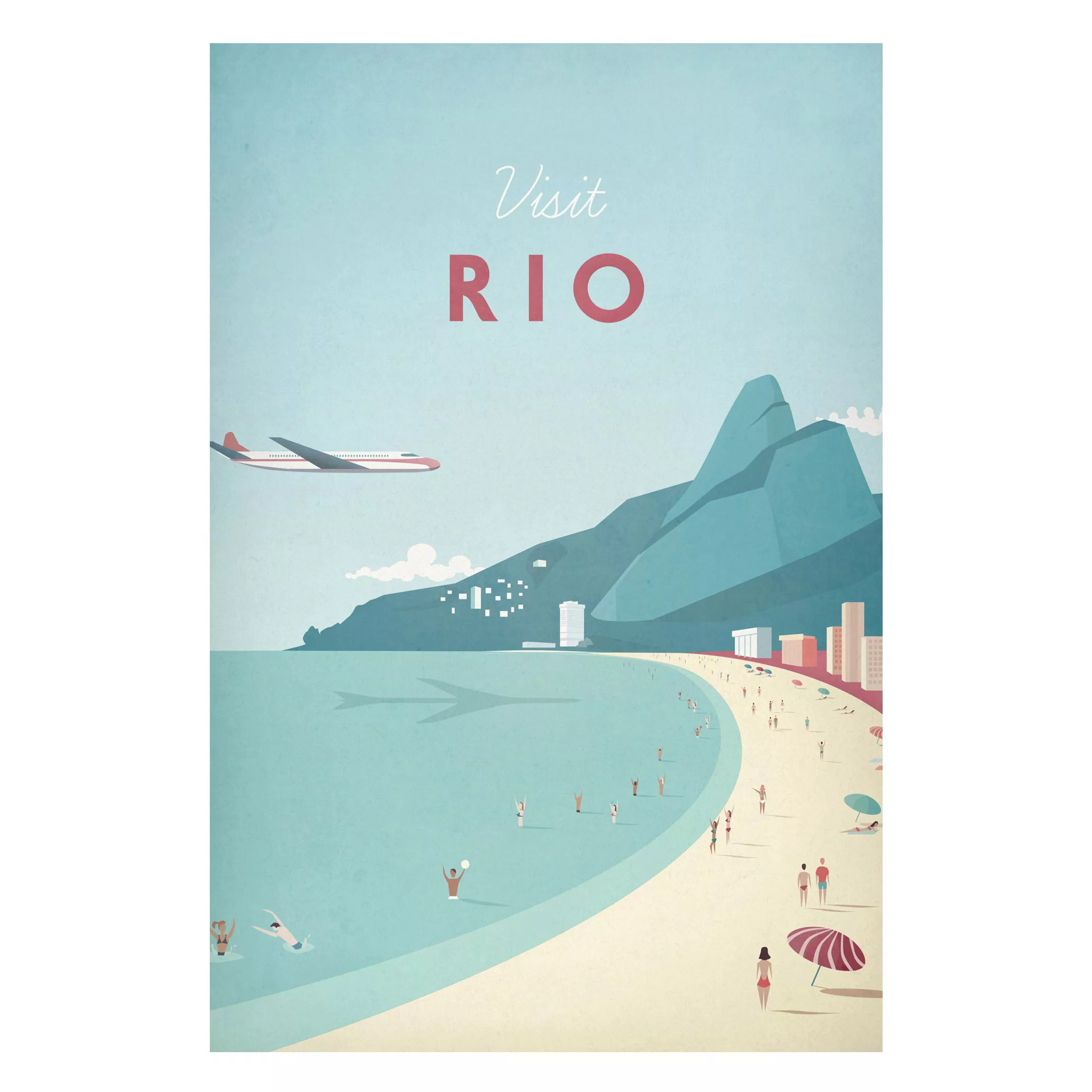 Magnettafel Strand - Hochformat 2:3 Reiseposter - Rio de Janeiro günstig online kaufen