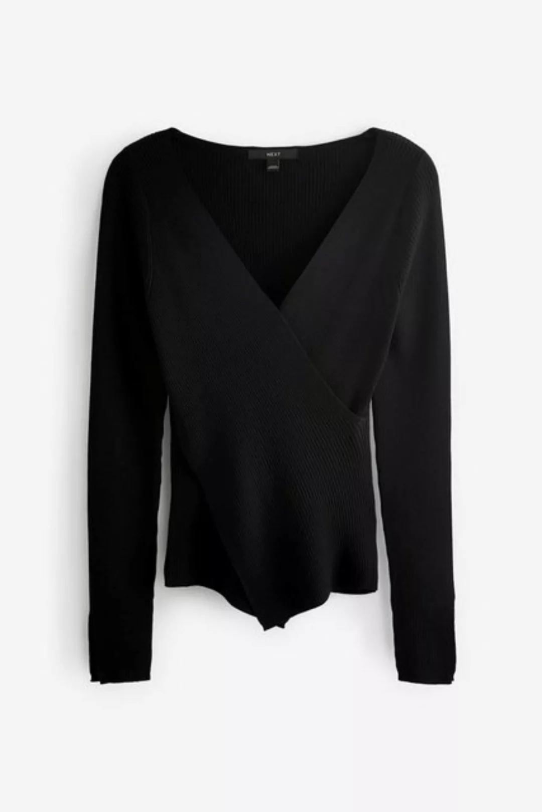 Next Strickpullover Gerippter Pullover mit Wickeldesign (1-tlg) günstig online kaufen