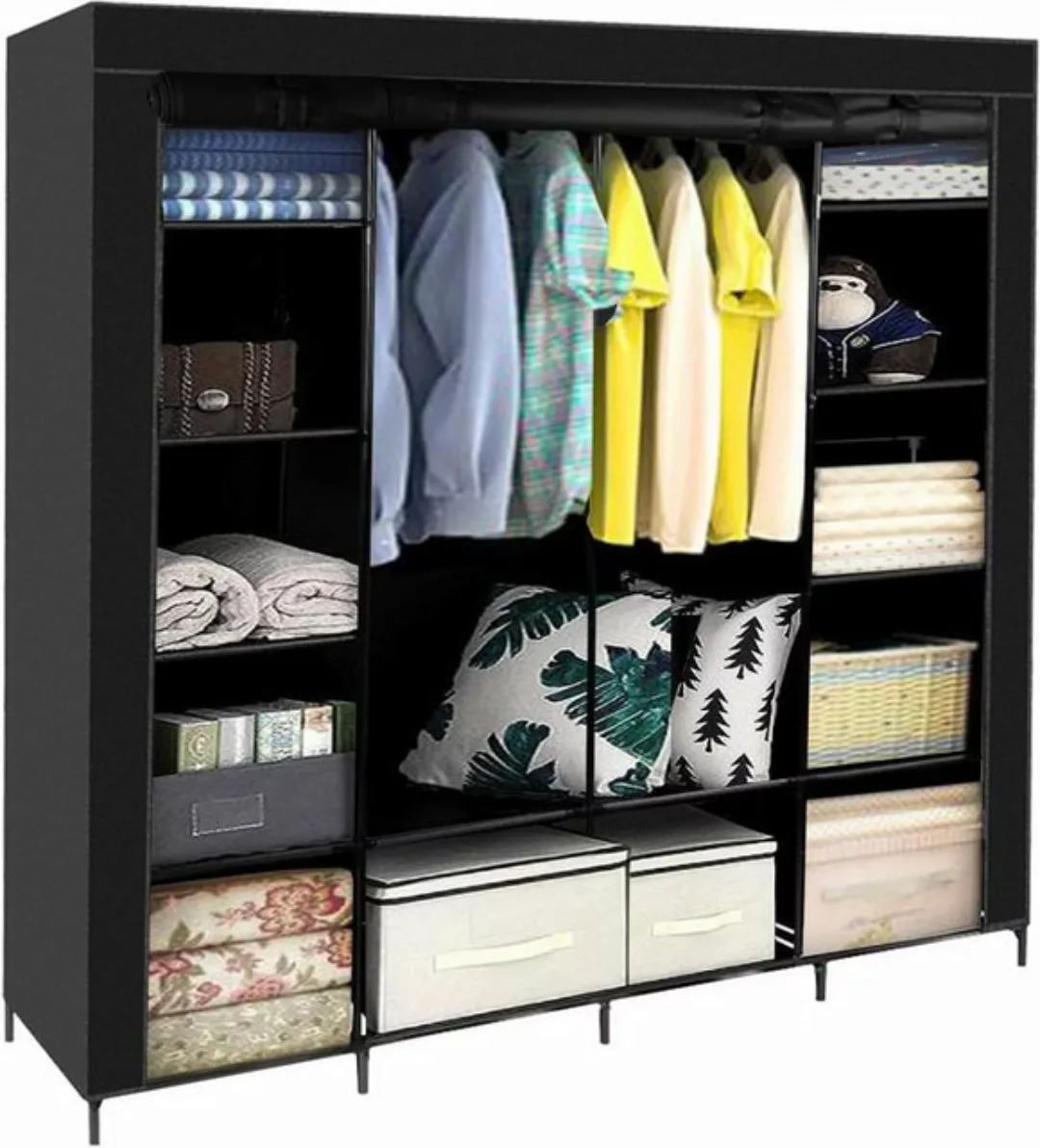 Ruhhy Kleiderschrank Kleiderschrank Stoffschrank 170x170 cm Aufbewahrung Fa günstig online kaufen