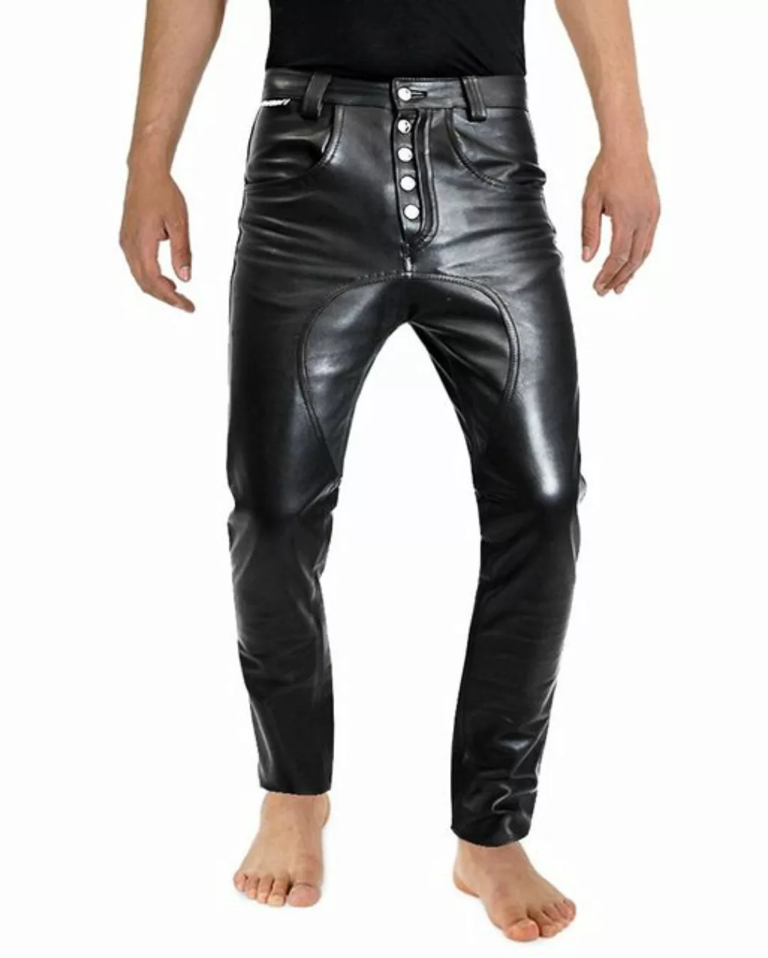 Lederhose Herren Lederhose Lederjeans Bockle® Baggy Lederhose günstig online kaufen