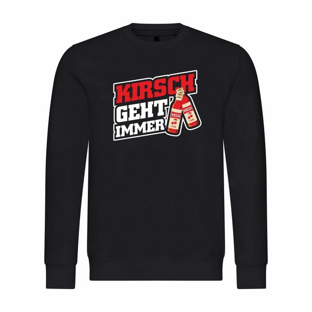 deinshirt Rundhalspullover Herren Sweatshirt Kirsch geht immer Mit Print Mo günstig online kaufen