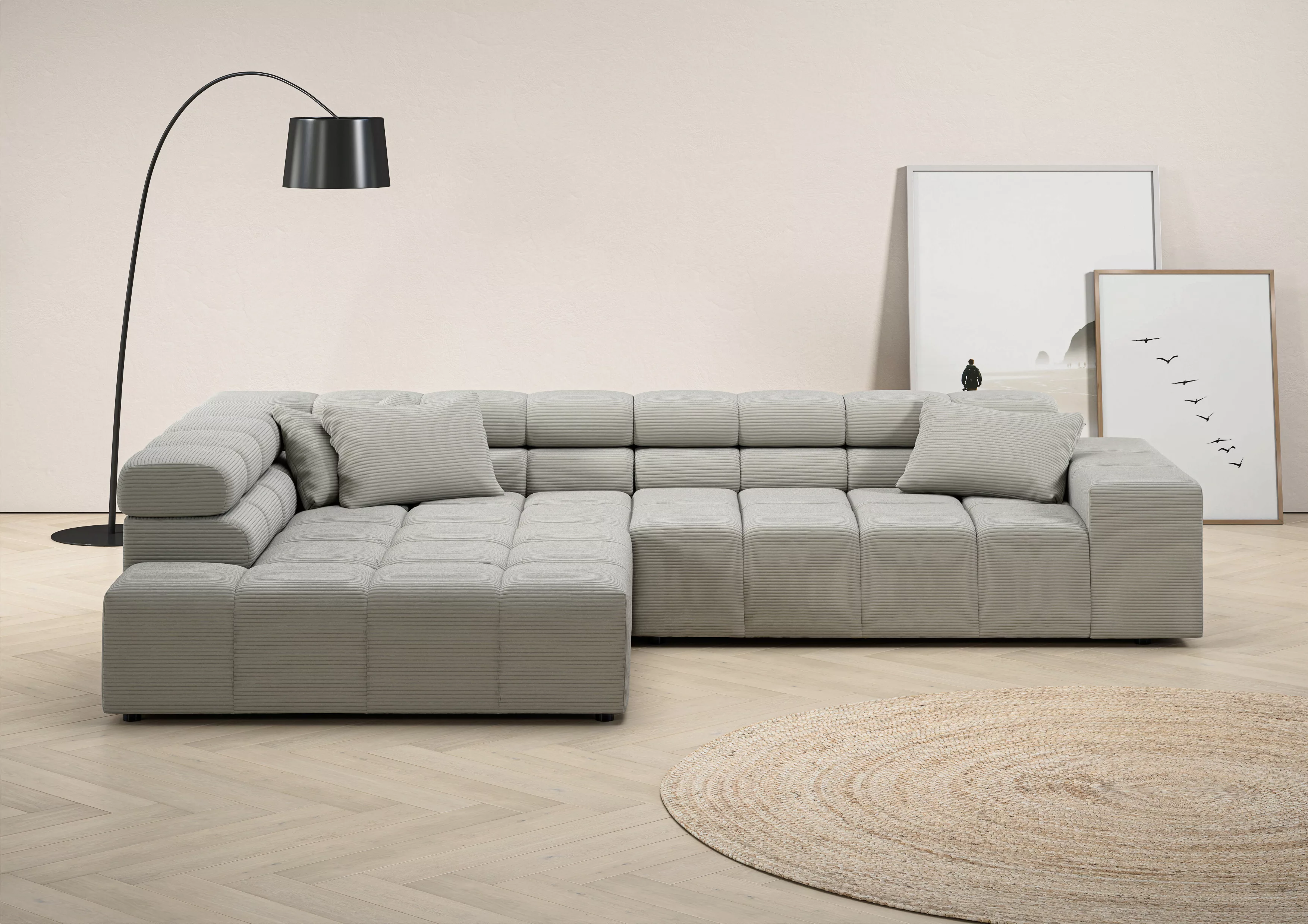 INOSIGN Ecksofa "Ancona incl. Kopfteilverstellung, Breite 319cm, L-Form", w günstig online kaufen
